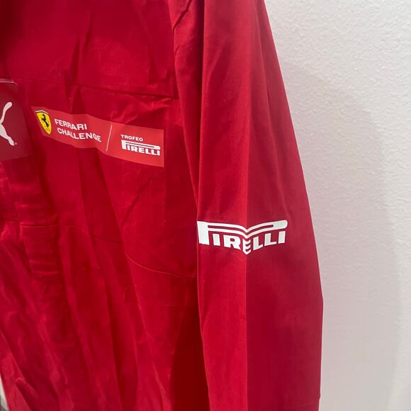 Puma Ferrari Chalkenge Red Long Sleeve Button Down Shirt ~ Men’s Size LG - Picture 3 of 9